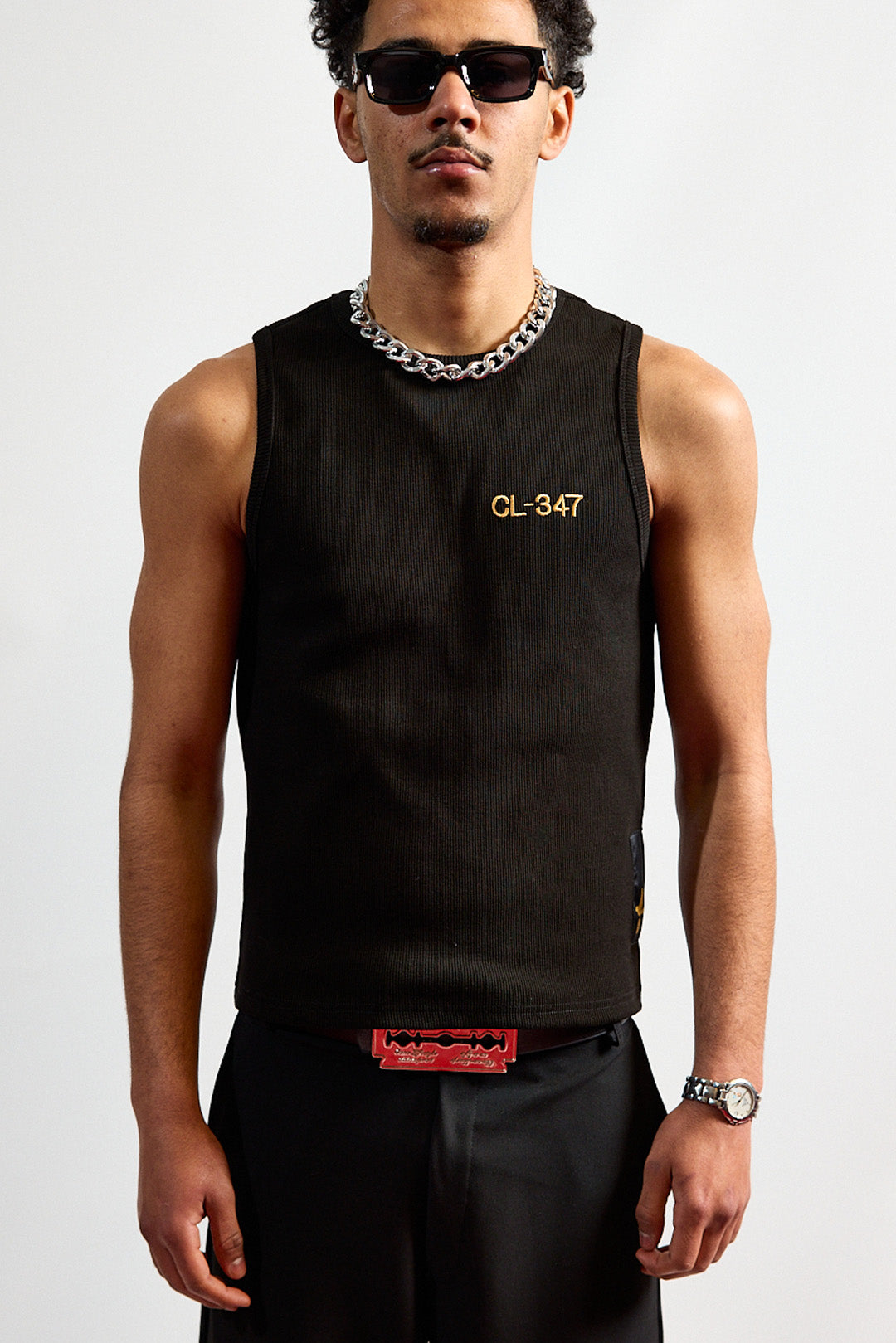 BLOCK TANK TEE BLACK