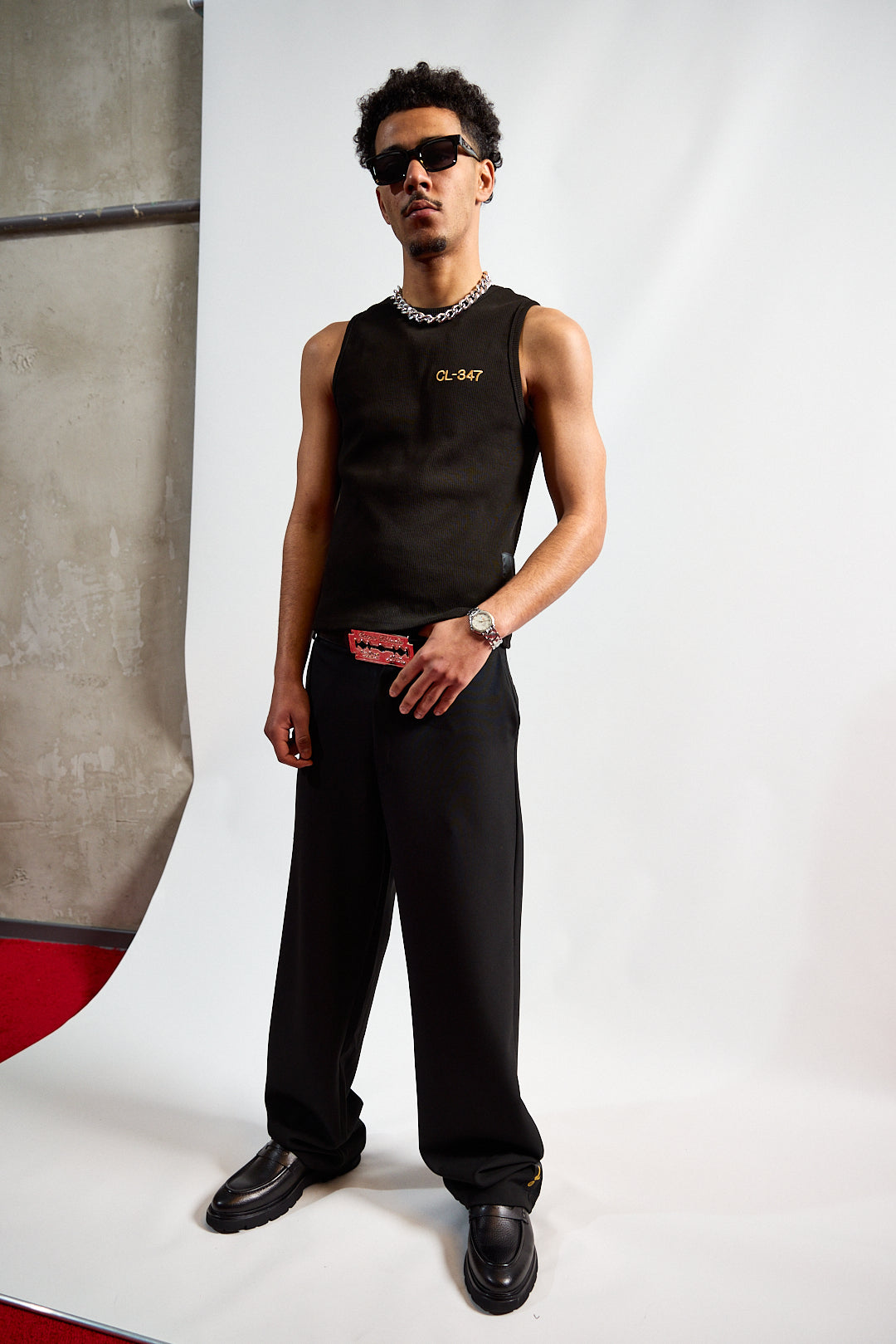 BLOCK TANK TEE BLACK