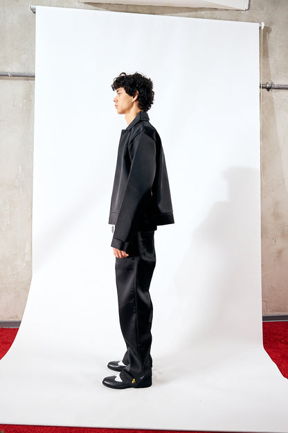 BULLET BLACK SATIN TROUSERS