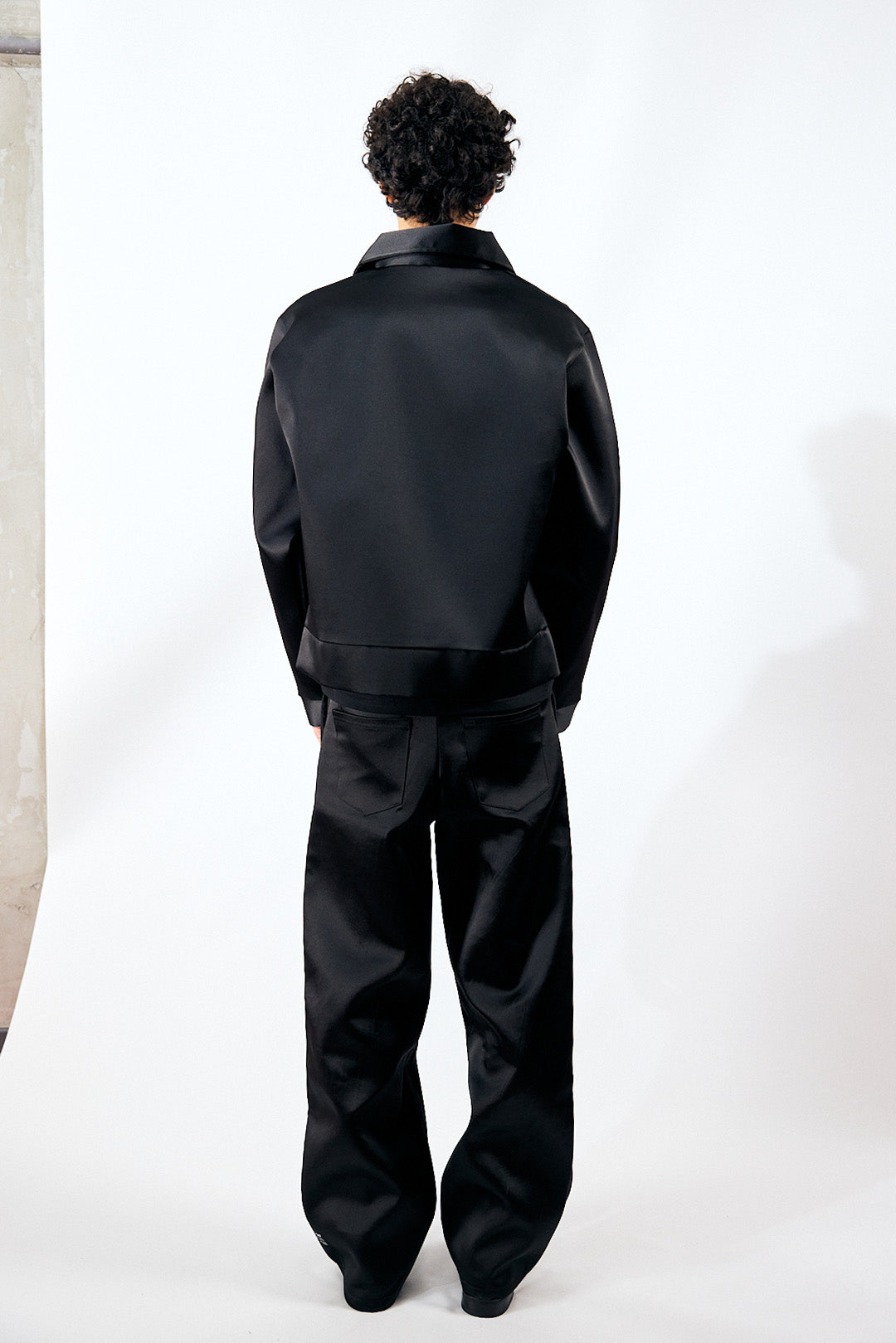 BULLET BLACK SATIN TROUSERS